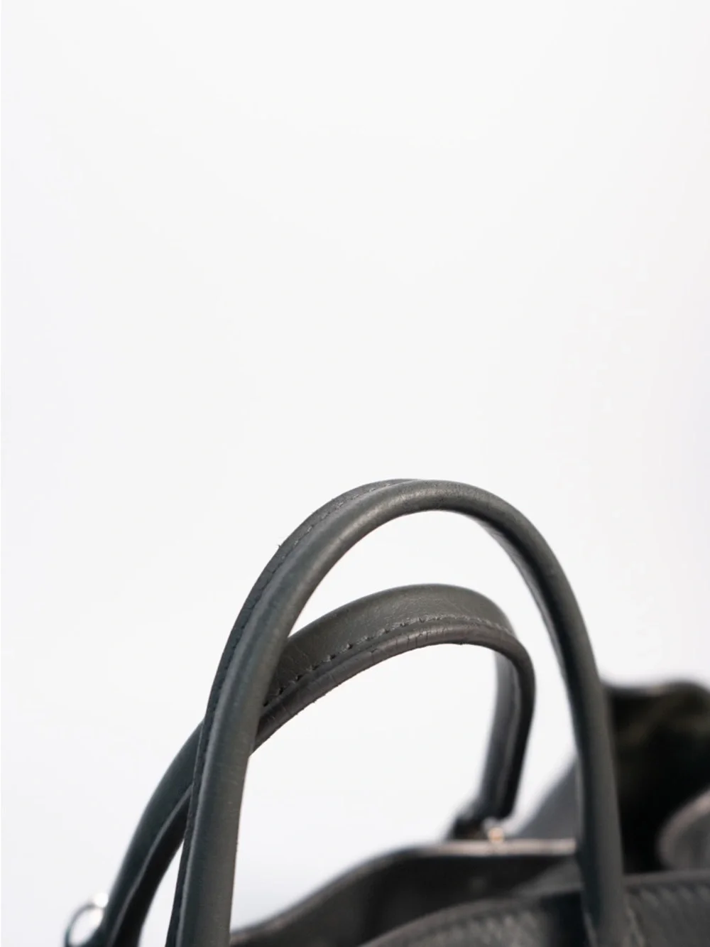 Balenciaga Grey Leather Tote with Zip-Trim Details - Picture 4 of 5